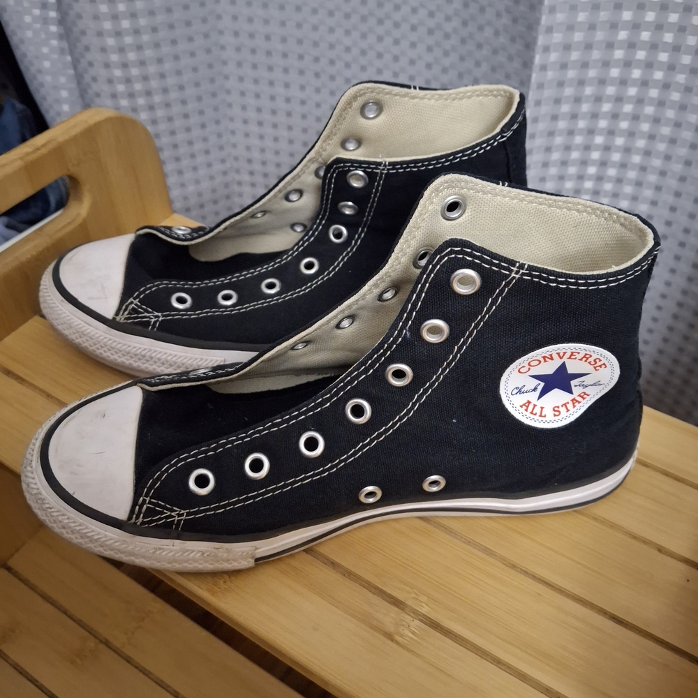 Converse Youth Sneakers with Black and White Stitching
